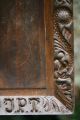 Stunning Gothic Oak Wooden Relief Carved Panel With Gargoyles C1901 & Monogram Carved Figures photo 9