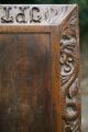 Stunning Gothic Oak Wooden Relief Carved Panel With Gargoyles C1901 & Monogram Carved Figures photo 5
