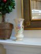 Lovely Vintage Floral Vase.  Double Handle/urn Style.  Cream Color,  Gold Trim Vases photo 5