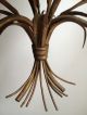 French 19th - Or Early 20th Century Gilded Wheat - Stalks Wall - Light +2 Other Lamps photo 4