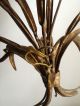 French 19th - Or Early 20th Century Gilded Wheat - Stalks Wall - Light +2 Other Lamps photo 5
