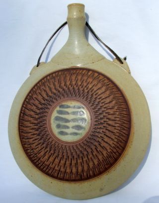 Stoneware Pilgrim Flask - Tony Barnes,  Moonshine Pottery photo