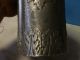Antique Pewter Tea Caddy Engraved Armorial Crest Dogs Lion Gardebien Ornate Metalware photo 8