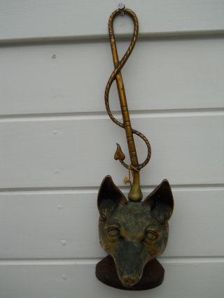 Antique England Brass - Founder Wolf Head photo