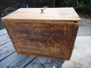 Vintage Wooden Record Box,  Charles Scr????young Americas Music - Box 1954 photo
