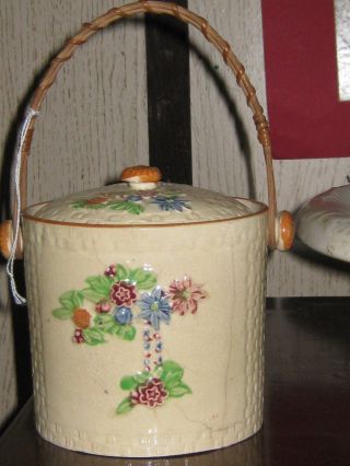 Vintage Salt Container Ceramic Jar photo