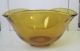 Amber Glass Art Deco Three Sided Bowl Bowls photo 1