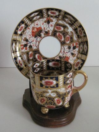 Antique Davenport Cup (tri - Footed) & Saucer - Imari Pattern photo