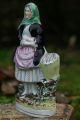 Mid 19th C.  Staffordshire Of Female Figurine With Basket Of Fish C1860 Figurines photo 8