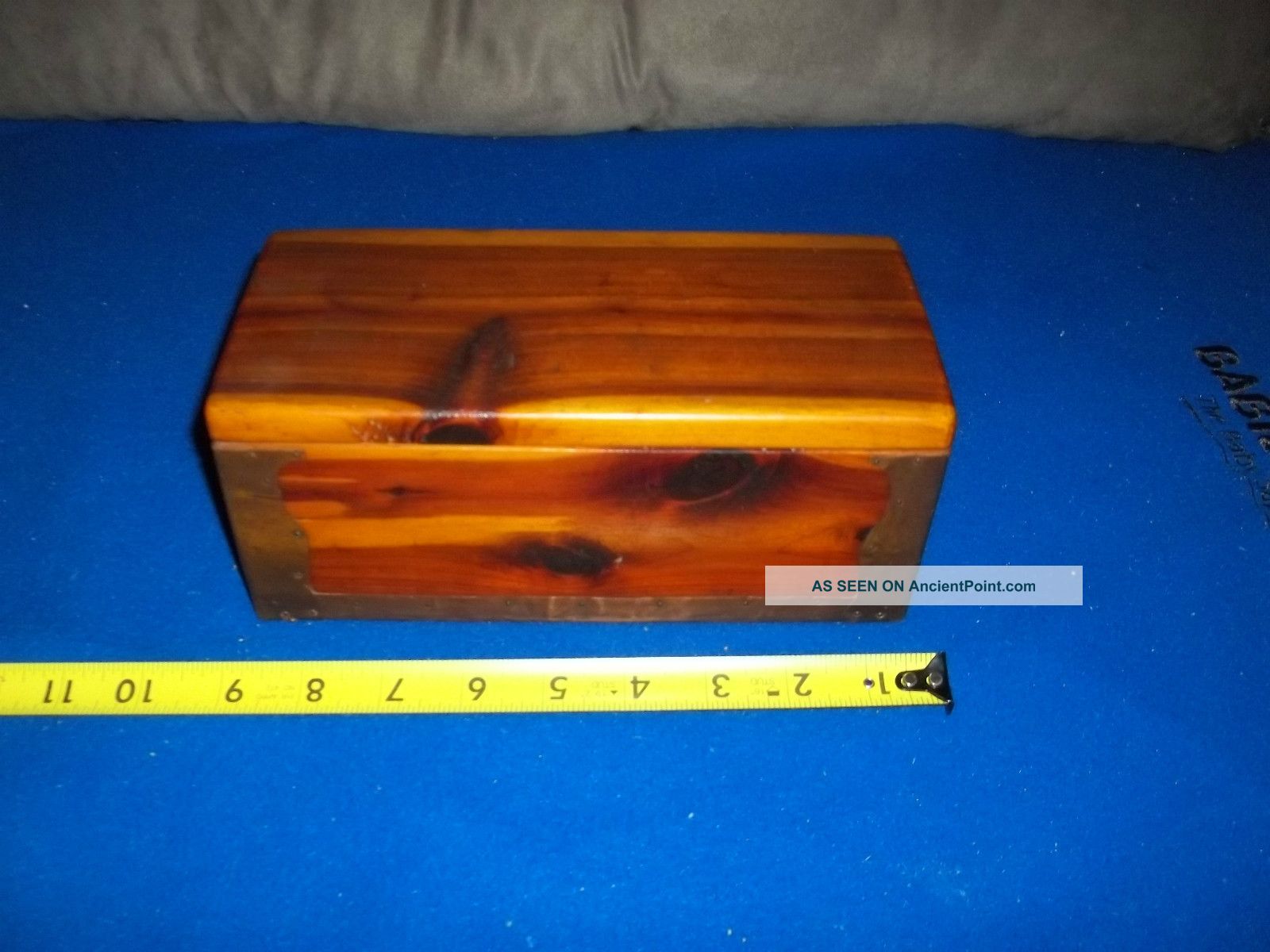 Small Wooden Box Trimed In Copper Very Unique Made Very Well Peace Boxes photo