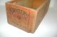 Vintage Primitive Carter Ink Wood Box Crate Log Cabin Dovetail 14x7x6 Boxes photo 3