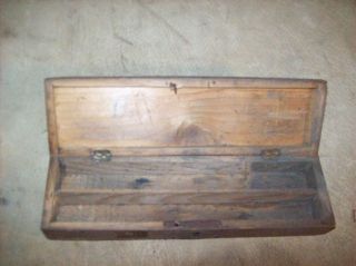 Vintage Wooden Pencil Box photo