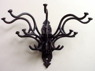 Iron Retracting & Adjustable Wall Hooks For Coats,  Top Hats,  Old/new Stock? photo