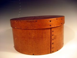 Fine Massachusetts Shaker Round Wood Box Ca 1860 ' S Dr.  Floyd W.  Carneal Coll.  2 photo