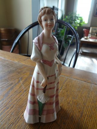 Vintage Lefton Gibson Girl Woman Hand Painted Figurine Kw 2623 1950 ' S Rare photo