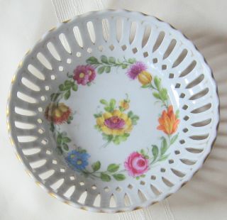 Schwarzburg Antique Hand Painted Reticulated Bowl photo