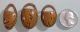 3 Vintage Hand Carved Peach Pit Basket Shapes=miniature=charm=crafts Carved Figures photo 1