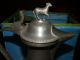 Antique Pewter Flagon W Lamb Finial Estate Find 14 