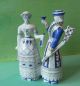 Hungarian Couple Fantastic Blue/whitevintage Hollohaza Porcelain Deco Statuette Figurines photo 4