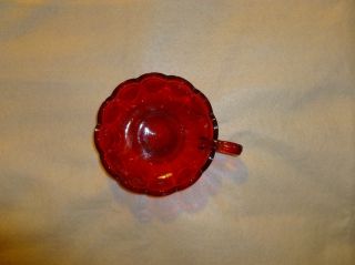 Vintage Coin Glass Bowl Collectible Red Liberty Torch 1887 Eagle Fostoria photo