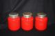 Antique Dutch Enamelware Canisters Jars Enamel Red Auth Rare 1900 Metalware photo 4