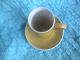 Vintage Schmid 60 Tackett Yellow Porcelain Espresso Tea Cup & Saucer Signed Cups & Saucers photo 4
