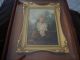 Antique French Oil Painting 19 Th Early 20 Th Board.  Frame Good For Kpm Plaque Other photo 8