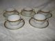 10 Pcs Porcelain 2 - Handle Soup Cups Bowl & Under Plates Saucers Austria Cups & Saucers photo 2