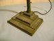 Antique Green Goosneck Lamp With Ornate Cast Iron Base All Works Look Lamps photo 1