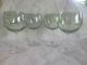 Four Delicate Krosno Poland Hand Blown Light Green Glass Goblets Stemware photo 1