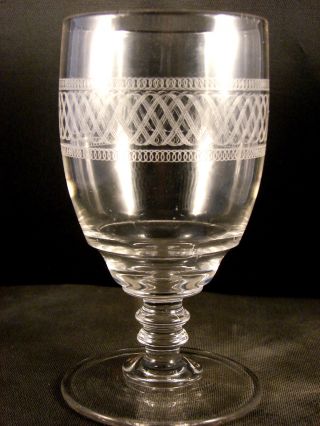20th C Etched Molded Goblet photo