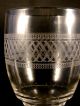 20th C Etched Molded Goblet Stemware photo 2