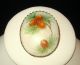 Vintage Pine Cone Hand Painted Miniture Porcelain Pin C.  1940 ' S Other photo 3