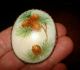 Vintage Pine Cone Hand Painted Miniture Porcelain Pin C.  1940 ' S Other photo 4