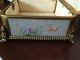 Antique 1869 Brass Porcelain Hand Painted Victorian Jewelry Box Signed With Key Boxes photo 10