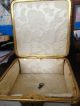 Antique 1869 Brass Porcelain Hand Painted Victorian Jewelry Box Signed With Key Boxes photo 8