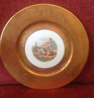 Cabinet Portrait Plate 22 Karat Gold Royal China Mother And Child photo