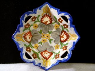 Antique Art Deco 1933 Motyw Poland,  Germany Floral Painted Handled Bowl photo