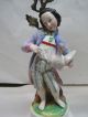 Antique Pair Old Paris Porcelain & Bisque Candlesticks Of Young Boy & Girl Figurines photo 1