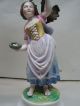 Antique Pair Old Paris Porcelain & Bisque Candlesticks Of Young Boy & Girl Figurines photo 2