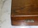 Very Special Antique Handmade Box Chest Mahogany Dovetail Name Plate Silverware Boxes photo 5