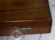 Very Special Antique Handmade Box Chest Mahogany Dovetail Name Plate Silverware Boxes photo 6