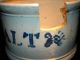 Vintage Blue Salt Glaze Stoneware Salt Box Crocks photo 1