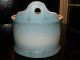 Vintage Blue Salt Glaze Stoneware Salt Box Crocks photo 2