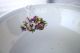 Antique 16 Inch Purple,  Yellow,  White Violets Bowl For Stand Bowls photo 3