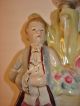 Antique Porcelain Figurine Lamp Marked Japan Collectible Lamps photo 2