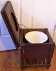 Antique Wooden Chamber Pot Or Commode - Furniture - Complete - From Old Estate Chamber Pots photo 4