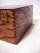 Vintage Tiger Eye Wood Tung Groove Office File Box Hedberg Co Marion Wisc Usa Boxes photo 3