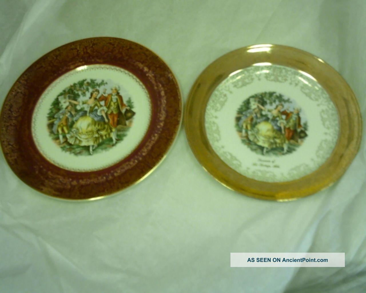 2 Service Plates,  22,  23 Karat Gold By Salem China Company & Eggshell Nautilus Plates & Chargers photo