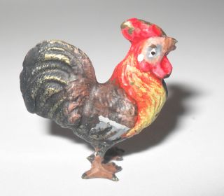 Tiny Vintage Vienna Bronze Rooster photo